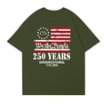 thumbnail image 5 of Dwralegc USA Shirt Women Short Sleeve Crewneck Tops American Flag Print Patriotic Apparel Plus Size T-Shirt USA Casual Graphic T Shirt Dark Green 4XL, 5 of 5