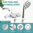 JDO High Pressure Handheld Dual Shower Head with Filter, 7+1 Rain