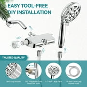 JDO High Pressure Dual Shower Head with Filter, 7+1 Modes Handheld Showerhead with Stainless Steel Hose, 3-In-1 Luxury Spa System With Massage Setting