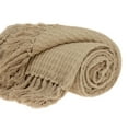 thumbnail image 3 of Parkland Collection Venice Transitional Beige Handloomed 52" x 67" Cotton Throw Blanket, 3 of 4