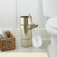 thumbnail image 7 of Slim Compact Stainless Steel Toilet Brush Holder For Bathroom Storage - Sturdy, Deep Cleaning, Metalin scratched Gold Finish, 7 of 7