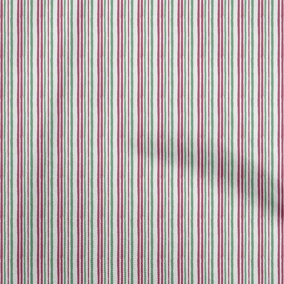 oneOone Cotton Jersey Pink Fabric Stripes Sewing Material Print Fabric By The Yard 58 Inch Wide