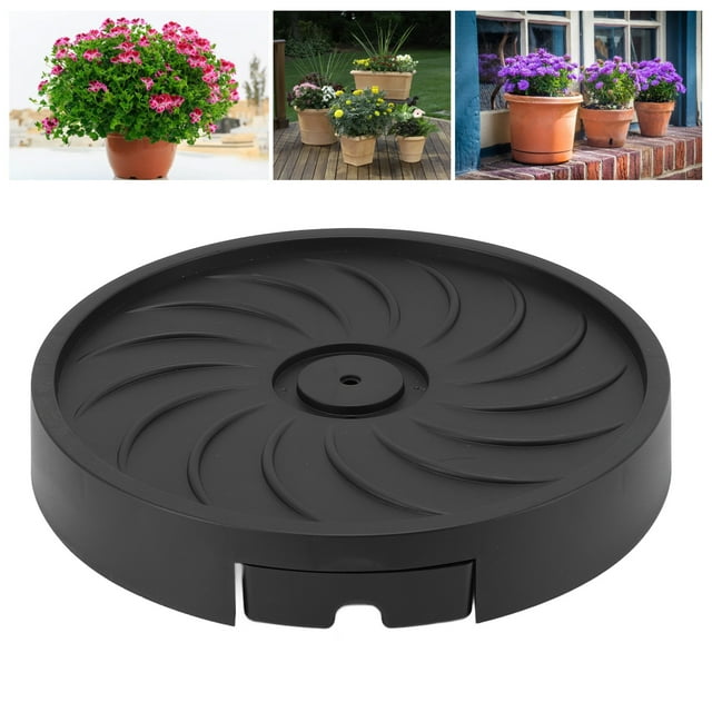 Support de Plante Roulant en Plastique Premium avec 4 Roues, Plateau de Jardinière Mobile, Palette de Jardinière à Roulettes, Beige, 10 Pouces, Base de Pot Robuste pour Intérieur Extérieur