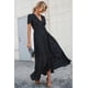 thumbnail image 4 of Vestido PRETTYGARDEN Cruzado Maxi de Lunares con Escote en V XXL, 4 of 7