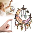thumbnail image 2 of Acrylic Stained Glass Window Hanging Suncatcher,Hand Painted Moon Acrylic Window Decor With Glitter Effect Celestial Hanging Ornament For Indoor Outdoor Garden Her Gift, 2 of 9