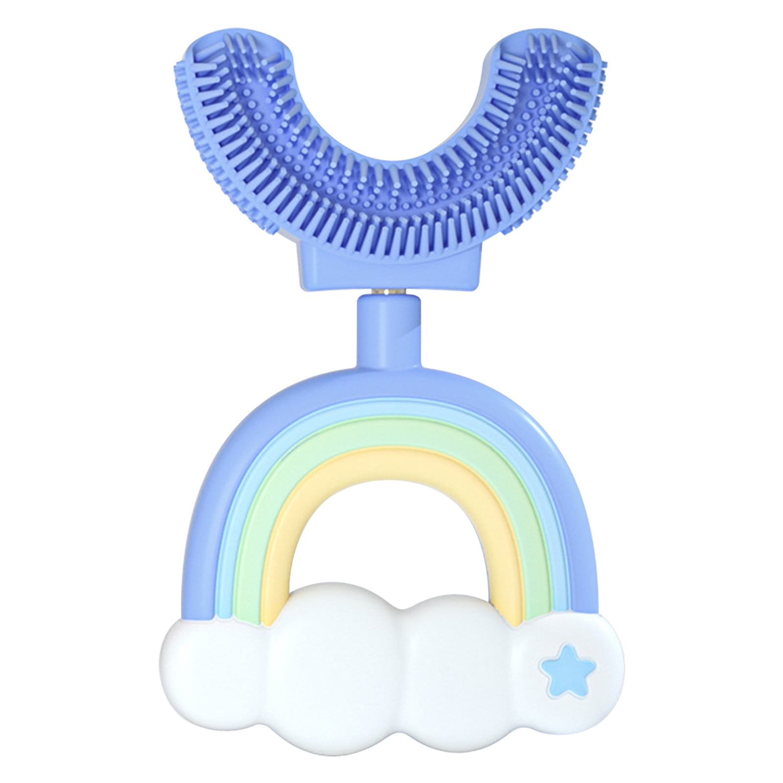 Daisyyozoid Manual Children's Ushaped Silicone Toothbrush With Soft