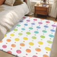 thumbnail image 4 of Colorful Polka Dot Area Rugs 3'x5', Washable Small Throw Rugs for Living Room Bedroom, Cartoon Watercolor Geometric Indoor Outdoor Rug Non-Slip Low Pile Carpet Runner Reversible Floor Mats, 4 of 8