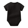 thumbnail image 3 of Sopiago Baby Boy Girl Short Sleeve Bodysuit Cotton One-Piece Summer Clothes Black,12-18 Months, 3 of 3