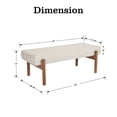 thumbnail image 2 of Dayalane Upholstered End of Bed Bench, Modern Ottoman Tufted Bedroom Bench with Solid Wood Legs for Living Room, Entryway, Vanity, Cheniile Beige, 2 of 7