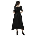 thumbnail image 4 of Moomaya Robe Décontractée en Viscose à Encolure Dégagée Imprimée pour Femmes Robe Midi, 4 of 4