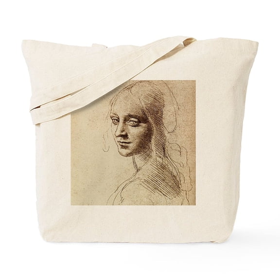 CafePress - Leonardo Da Vinci Artwork Tote Bag - Unisex Canvas Tote Bag, Beige, 1-Piece