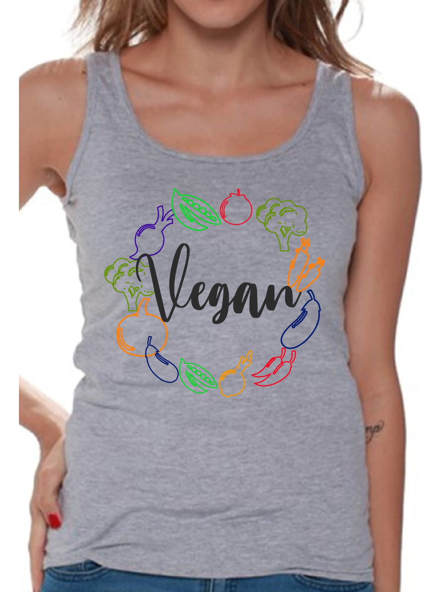 Women's Vegetarians Rock Cotton Shoulder Bag - Reusable Shopping Tote With Graphic Print