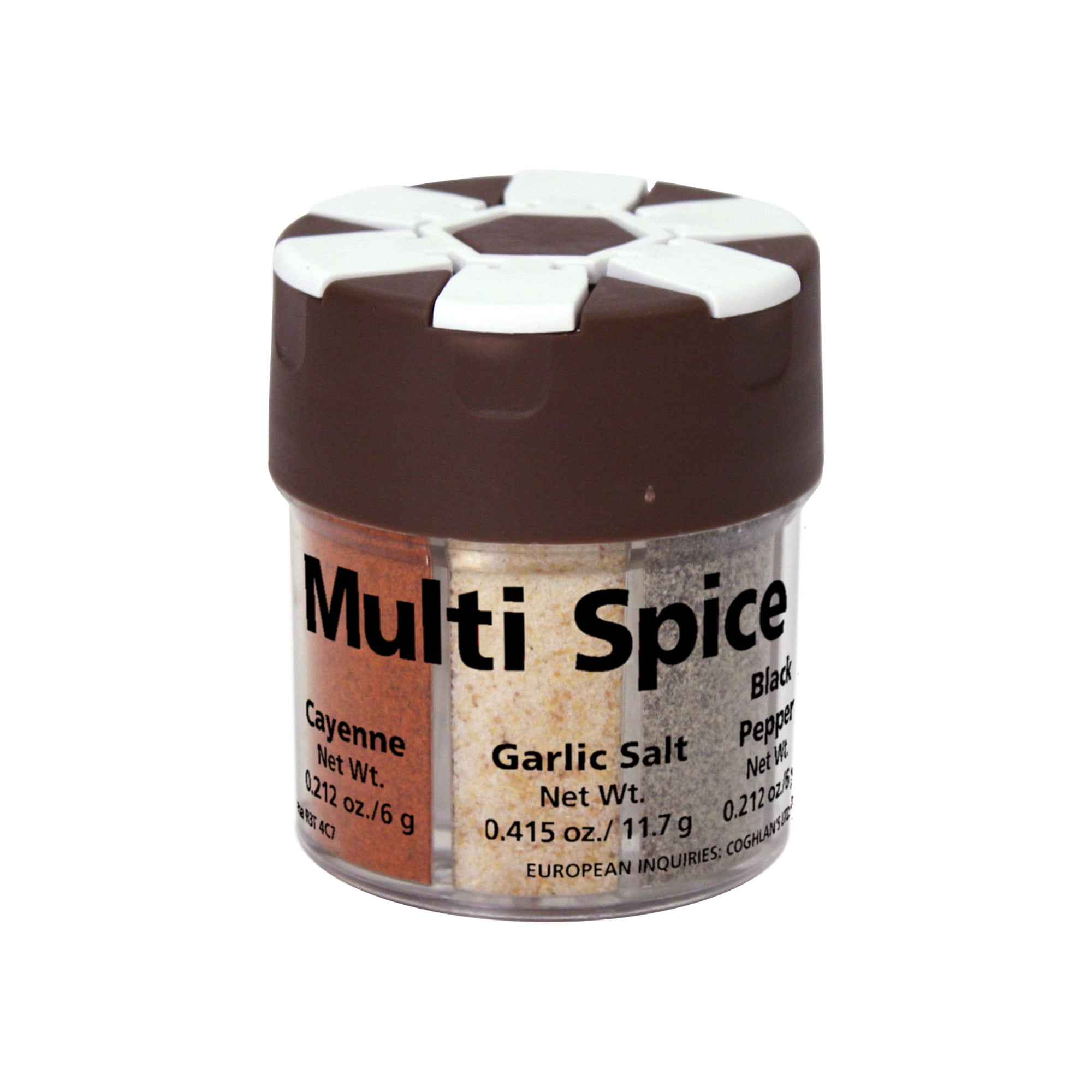Coghlan's Multi-Spice, Flip-Top Lid, Brown Acrylic Container