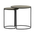 thumbnail image 4 of Rina Concrete and Black Metal 2 Piece Nesting End Table Set, 4 of 7