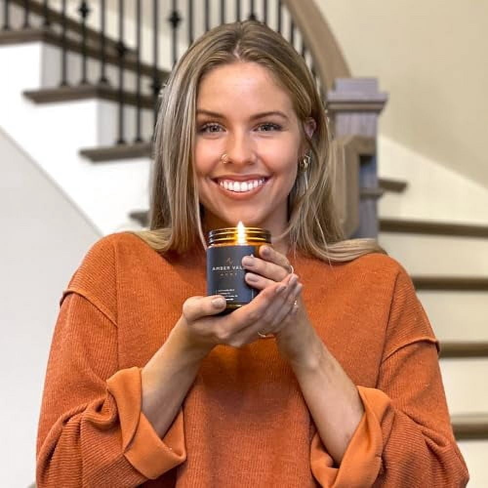 Amber Vale Home Camping Trip, Bonfire and Toasted Marshmallow Scented Natural Soy and Coconut Wax Candle, Phthalate Free, Non-Toxic and Healthy Clean Burning, 16oz Jar