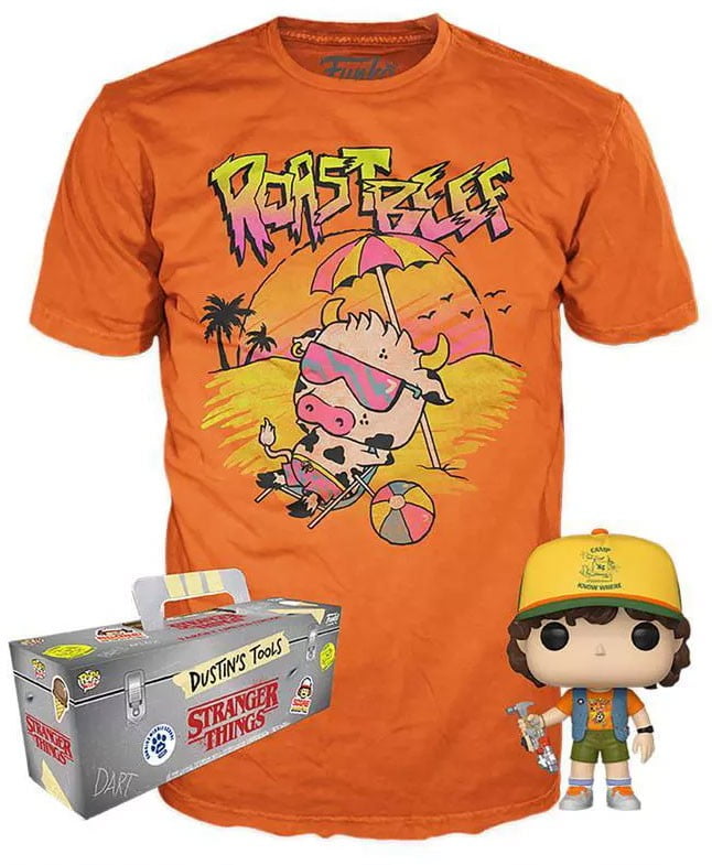 Stranger Things Funko POP! TV Dustin Vinyl Figure & T-Shirt [Roast Beef] - Walmart.com - Walmart.com