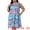Pink Blue, variant on Plus Size Floral Tank Sleeveless Boho Dress 2X Pink Blue