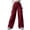 Wine, variant on Women's Cargo Sweatpants Straight Leg Casual Loose Solid Color Multiple Pockets Casual Athletic Joggers