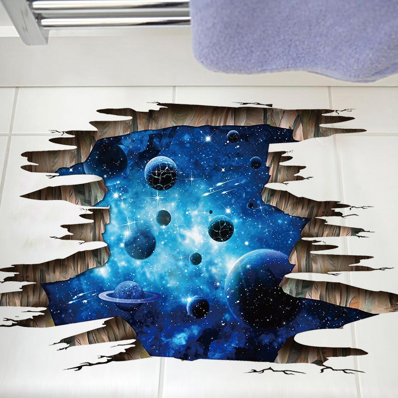 Removable Mural Ceiling Wall Stickers Broken Floor Vinyl Decals Blue Sky 3D Art Removable Mural Ceiling Wall Stickers Broken Floor Vinyl Decals Blue Sky 3D Art