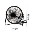 thumbnail image 2 of USB Fan, Portable Small Desk Fan, Mini Personal Fan with Two Speed Settings, Super Quiet Table Fan, Metal Design, 360° Up and Down, Perfect for Home Office Levamdar CPB-DE-WX397-4, 2 of 6