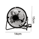 thumbnail image 2 of USB Fan, Portable Small Desk Fan, Mini Personal Fan with Two Speed Settings, Super Quiet Table Fan, Metal Design, 360° Up and Down, Perfect for Home Office Levamdar CPB-DE-WX397-4, 2 of 6