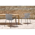 thumbnail image 2 of Armen Living LCSNSIGRY Snack Indoor Outdoor Stackable Steel Dining Chair with Grey Rope - Set of 2, 2 of 8