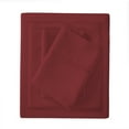 thumbnail image 3 of Purity Home 4-Piece Full Sheet Set 300TC Sateen, Cotton Rayon Blend, Deep Pockets, Ultra-Soft, Eco-Friendly & Durable Red, 3 of 8