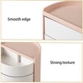thumbnail image 5 of Meitianfacai Makeup Organizer for Vanity, Stackable Cosmetics Organizer and Storage, Cosmetic Display Cases with 3 Rotatable Drawers for Makeup Brush, Hair Accessories, Lipstick and Jewelry(White), 5 of 5