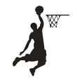thumbnail image 2 of Matsuzay Adhesivo de pared jugador de baloncesto Dribbling papel pintado cómodo moderno accesorio para el hogar puerta decoración arte Decoración del hogar, 2 of 6