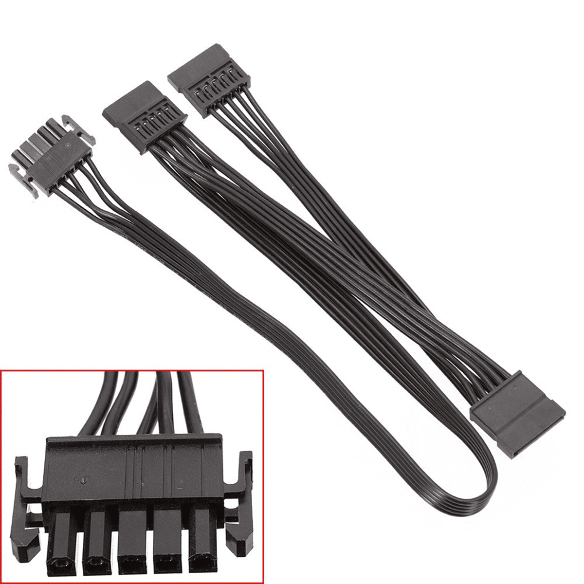 2X 5Pin to 3 Port SATA Peripheral Power Supply Cable for Modular PSU