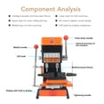 thumbnail image 3 of Vertical Cutting Cutter Machine, Key Copy Machine with Copper Motor, 5 Types Key Duplicating Copy Cutting Machine, 3 of 8