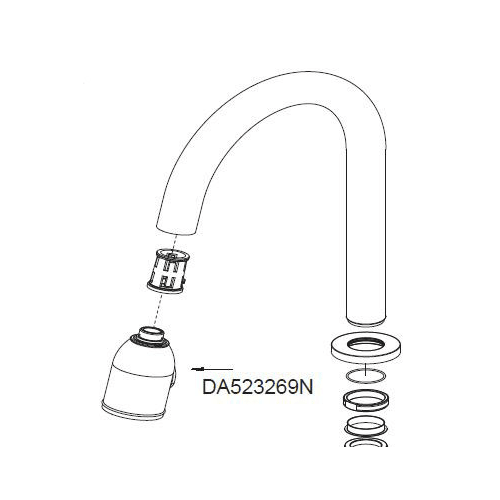 Gerber DA523269N Trim Line spray head, Chrome