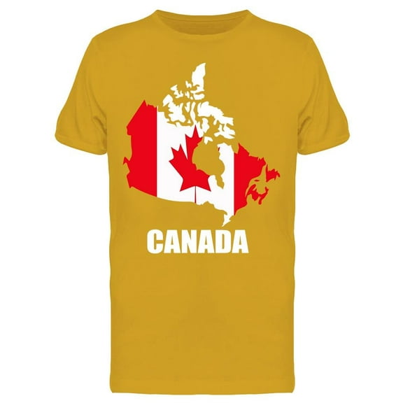 Canada Map Flag T-Shirt Men -Image by Shutterstock, Male x-Large