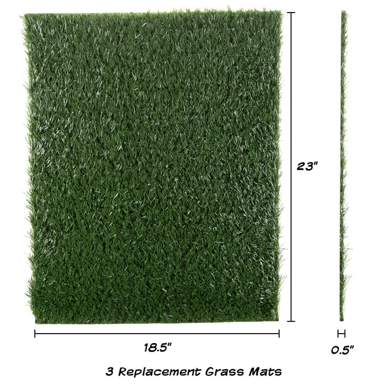 Replacement Grass Mats Set of 3 Turf Pads for Puppy Potty Trainer