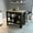 Black Light Oak Multicolor, variant on Kitchen Island In Dark Brown - 40.5"w X 27.5"d Spacious Worktop, 3 Concealed Shelves For Functional Storage & Prep Top, Efficient Setup