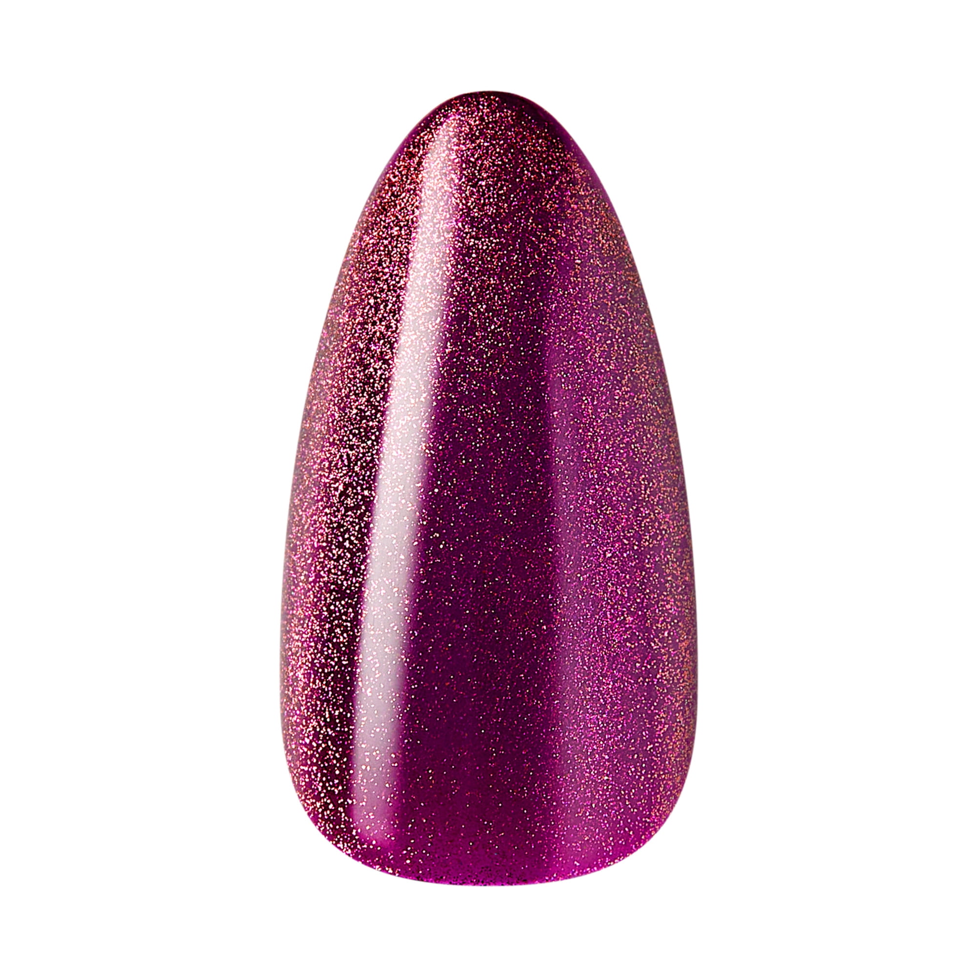KISS Gel Fantasy Magnétique – Courant, Mauve, Amande, Moyen, 28 unités