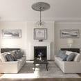 thumbnail image 5 of 54 1/4"OD x 2 7/8"P Milton Ceiling Medallion (Fits Canopies up to 10 1/2"), Hand-Painted Silver, 5 of 6