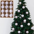 thumbnail image 7 of hulanddfd Christmas Tree Ball Ornament Set - 12Pcs Shatterproof Xmas Hanging Balls, Christmas Hanging Pendant for Tree Wreath and Wedding Holiday Party Decor 8cm/3.15", 7 of 7