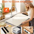 thumbnail image 3 of Warming Mat for Food, Electric Warming Tray with 6-Level Temperature and Hours Setting, Waterproof Food Warmer for Party, Kitchen, Beige, 3 of 9