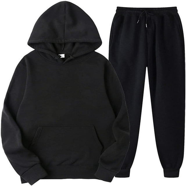 Fanxing Clearance Deals Tracksuit Men's Sweatsuits 2Pc Outfits Set Long Sleeve Pullover and Drawstring Pants Lounge Set