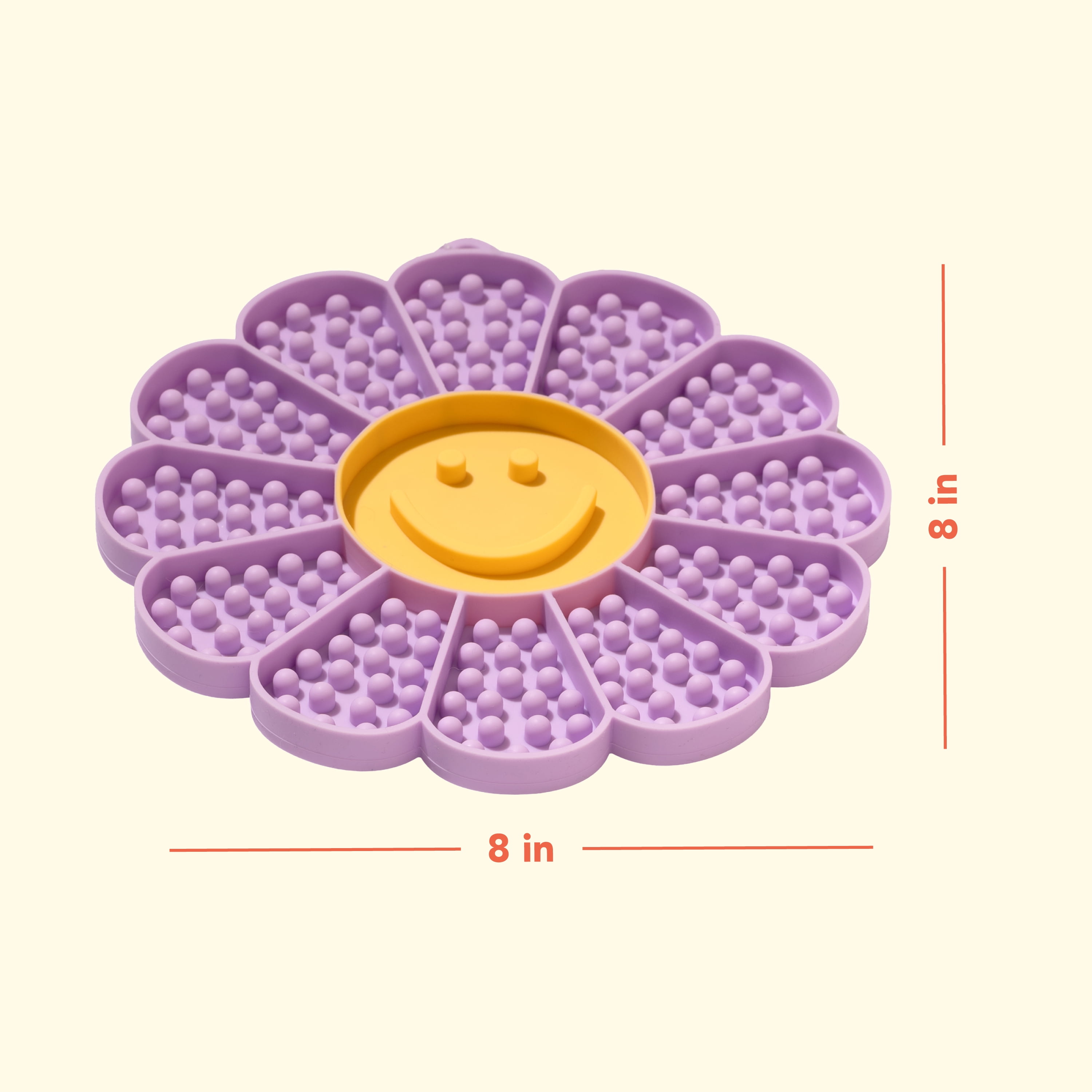 Oodles Silicone Smiley Daisy Dog Lick Mat 2- Pack Set, Multicolored, One Size