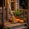 thumbnail image 6 of Cadancy Halloween Mini Broom Decor Handmade Straw Witch Broomstick for Party Table Centerpiece Rustic Farmhouse Tiered Tray Shelf Display Home Decoration Gift, 6 of 6