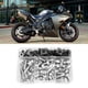 thumbnail image 5 of Tornillos de tornillo M6, Tornillos de motocicleta 177pcs Tornillos de motocicleta Kit de tornillos de carenado Universal M5 M6 Apto para la mayoría de las motos deportivas(plata) Ecomeon  no, 5 of 6