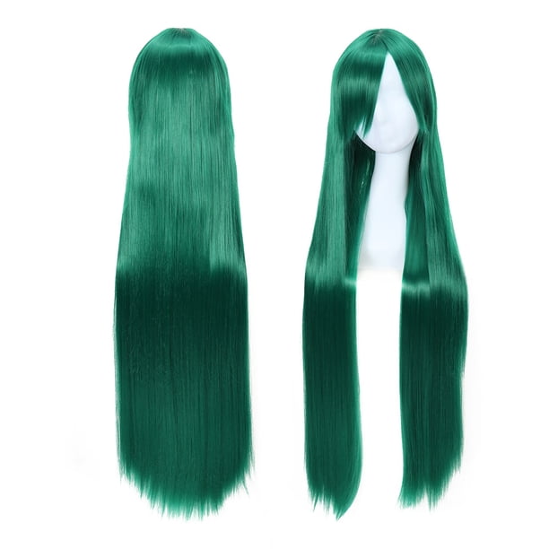 Peluca de anime cosplay verano Foto de viaje color pelo largo liso flequillo oblicuo pelucas