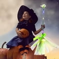 thumbnail image 6 of Sunshinehomely Halloween Witch Broom with Led Light, Halloween Witch Broom Fall Decor, Halloween Broomstick, halloween Dancing Broom, Halloween Decoration Witches Broom for Kids Adult, 6 of 7