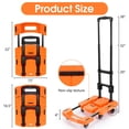 thumbnail image 2 of Voipvvii Camión de mano plegable, 500 libras, carrito portátil de alta resistencia, carrito de equipaje plegable de 6 ruedas con 2 cuerdas elásticas, carrito compacto para fácil movimiento, carrito de, 2 of 8