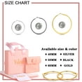 thumbnail image 3 of Big Gold Hoop Earrings for Women, Hypoallergenic Post Thin Loop 14K Gold Plated Hoop Earrings Set for Women, 3 Pairs, 3 of 10