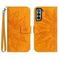 thumbnail image 2 of Cowithday Flip Wallet Cover Case for Samsung Galaxy S22 5G Phone, S22 TPU Case, Premium PU Leather Embossed Sunflower Shockproof Kickstand Slim Magnetic Case for Samsung S22 5G 6.1 inch, Yellow, 2 of 11