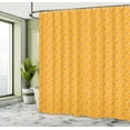 thumbnail image 5 of Ambesonne Animal Art Shower Curtain, Bees on Honey Combs Art, 69"Wx84"L, Mustard and Orange, 5 of 5