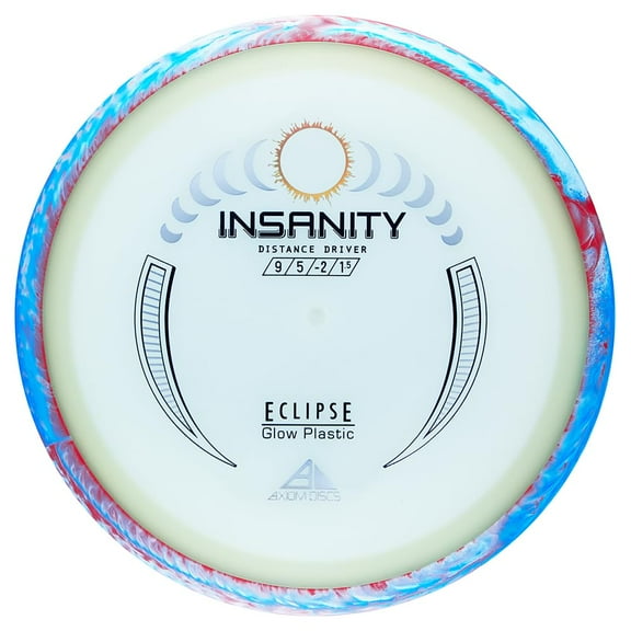 Axiom Discs Eclipse Glow 2.0 Insanity Disc Golf Distance Driver (165-170g / Colors May Vary)